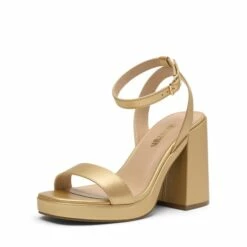 Platform Chunky High Heel Sandals GOLD -DREAM PAIRS Sales 1020 1