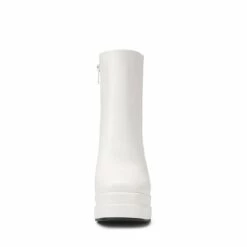 Square Toe Platform Ankle Boots WHITE 15 Square Toe Platform Ankle Boots WHITE -DREAM PAIRS Sales 1022 WHITE 3