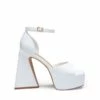Chunky Ankle-Strap Platform Heel Sandals WHITE-PU -DREAM PAIRS Sales 1023 SDHS2441W 26