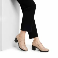 T-Strap Round Toe Pumps NUDE-PAT 10 T-Strap Round Toe Pumps NUDE-PAT -DREAM PAIRS Sales 1027 NUDE PAT 6