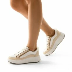 SKY Comfortable Platform Fashion Sneakers BROWN/WHITE-PU -DREAM PAIRS Sales 1030 BROWN WHITE PU6