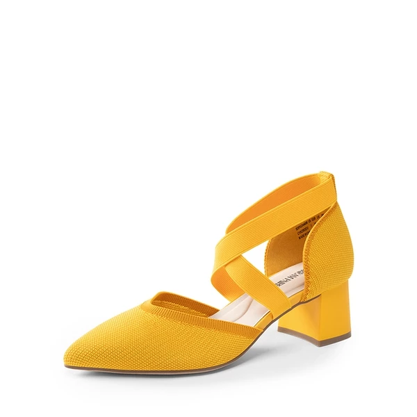 Pointed Toe Criss Cross Pumps YELLOW-ECO 8 Pointed Toe Criss Cross Pumps YELLOW-ECO - Image 6