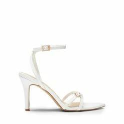 Criss-Cross Strap Stiletto Heel Sandals WHITE-PAT -DREAM PAIRS Sales 1035 WHITE PAT2