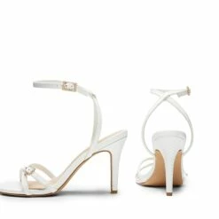 Criss-Cross Strap Stiletto Heel Sandals WHITE-PAT -DREAM PAIRS Sales 1035 WHITE PAT3