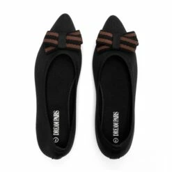 Bowknot Pointed Toe Knit Flats BLACK 12 Bowknot Pointed Toe Knit Flats BLACK -DREAM PAIRS Sales 1036 BLACK 5