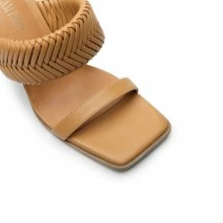 Ankle Strap Rectangular Square Toe Heel Sandals BROWN -DREAM PAIRS Sales 1110 BROWN 5