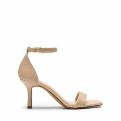 Square Toe Ankle Strap Heels NUDE-PU -DREAM PAIRS Sales 1157 NUDE PU 2