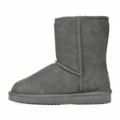 Suede Mid Calf Snow Boots GREY