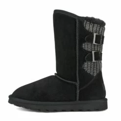 Fur Lined Winter Boots BLACK