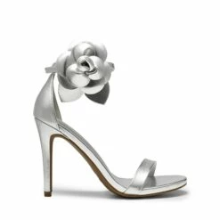 Floral Stiletto Heel Sandals SILVER-PU -DREAM PAIRS Sales 1223 SILVER PU2