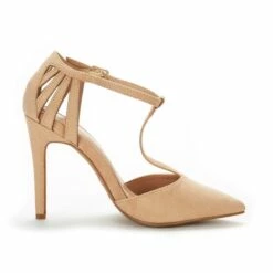 Strappy High Heel Pump Shoes NUDE SUEDE -DREAM PAIRS Sales 1346 OPPOINTED MARY NUDE SUEDE 3
