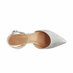 Ankle Strap Low Heel Pumps SILVER GLITTER -DREAM PAIRS Sales 1403 SILVERGLITTER 4