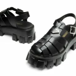 Lug Sole Platform Sandals BLACK-PU -DREAM PAIRS Sales 1723 BLACK PU205