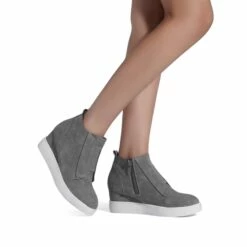 Platform Wedge Booties GREY -DREAM PAIRS Sales 2 110