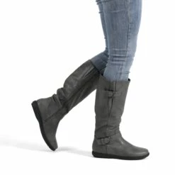 Wide Calf Knee High Faux Fur Boots WIDE CALF GREY -DREAM PAIRS Sales 2 115