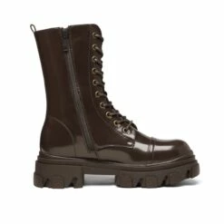 Mid Calf Combat Boots BROWN -DREAM PAIRS Sales 2 132