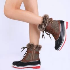 Mid Calf Faux Snow Boots BROWN 11 Mid Calf Faux Snow Boots BROWN -DREAM PAIRS Sales 2 149