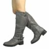Wide Calf Faux Fur Lined Knee High Boots GREY 1 Wide Calf Faux Fur Lined Knee High Boots GREY -DREAM PAIRS Sales 2 164