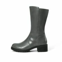 Mid Calf Riding Boots GREY PU -DREAM PAIRS Sales 2 165