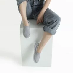 Comfortable Slip On Loafers GREY -DREAM PAIRS Sales 2 232