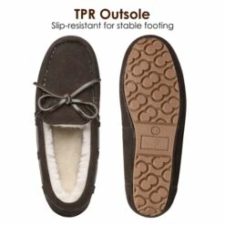 Moccasin Slippers With Faux Fur BROWN 9 Moccasin Slippers With Faux Fur BROWN -DREAM PAIRS Sales 2 234