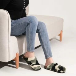 Indoor & Outdoor Cork Fuzzy Slippers CAMOUFLAGE -DREAM PAIRS Sales 2 235