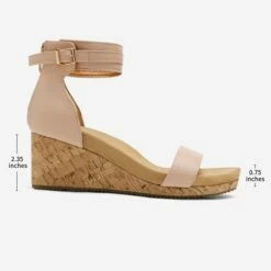 Ankle Strap Platform Wedge Heel Sandals NUDE -DREAM PAIRS Sales 2 24