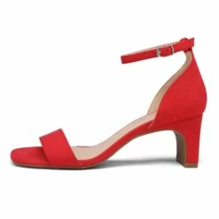 Square Toe Chunky Heel Sandals RED -DREAM PAIRS Sales 2 25