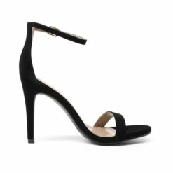 Ankle Strap Stiletto High Heel Sandals BLACK NUBUCK 8 Ankle Strap Stiletto High Heel Sandals BLACK NUBUCK -DREAM PAIRS Sales 2 27