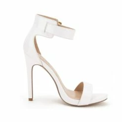 Ankle Strap Stiletto Sandals WHITE PAT -DREAM PAIRS Sales 2 32