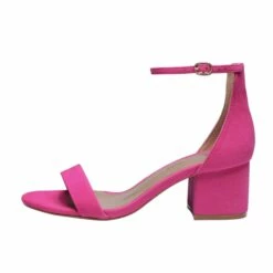Chunky Low Heel Pump Sandals FUCHSIA SUEDE -DREAM PAIRS Sales 2 43