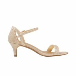 Open Toe Kitten Heel Sandals GOLD GLITTER -DREAM PAIRS Sales 2 45