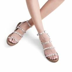 Clear Flat Gladiator Sandals WHITE -DREAM PAIRS Sales 2 51