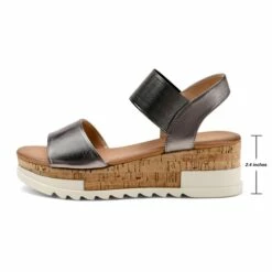 Ankle Strap Platform Sandals PEWTER -DREAM PAIRS Sales 2 55