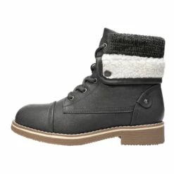 Low Heel Lace Up Ankle Boots GREY -DREAM PAIRS Sales 2 97