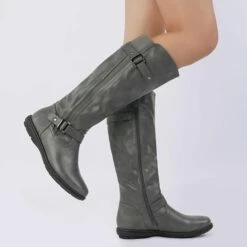 Fur Lined Knee High Boots GREY -DREAM PAIRS Sales 3 118