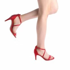 Open Toe Red Stiletto Sandals RED 10 Open Toe Red Stiletto Sandals RED -DREAM PAIRS Sales 3 14