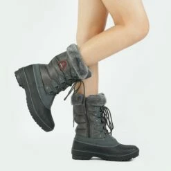 Lace Up Walking Snow Boots GREY -DREAM PAIRS Sales 3 148