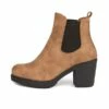 Chunky High Heel Chelsea Ankle Boots CAMEL PU 2 Chunky High Heel Chelsea Ankle Boots CAMEL PU -DREAM PAIRS Sales 3 151