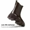Mid Calf Chunky Chelsea Boots BROWN 1 Mid Calf Chunky Chelsea Boots BROWN -DREAM PAIRS Sales 3 158