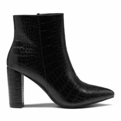 Chunky High Heel Ankle Booties BLACK -DREAM PAIRS Sales 3 173