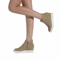 Platform Wedge Ankle Booties TAUPE 12 Platform Wedge Ankle Booties TAUPE -DREAM PAIRS Sales 3 177