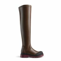 Thigh High Over The Knee Boots BROWN PU -DREAM PAIRS Sales 3 178