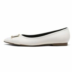 Comfortable Pointed Toe Slip-On Ballet Flats WHITE -DREAM PAIRS Sales 3 190