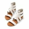 Ankle Strap Elastic Sandals WHITE 2 Ankle Strap Elastic Sandals WHITE -DREAM PAIRS Sales 3 21