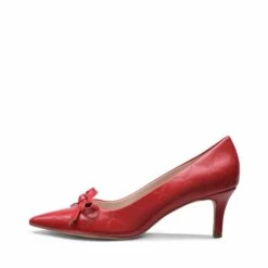 Pointed Toe Kitten Heel Pumps RED PU 10 Pointed Toe Kitten Heel Pumps RED PU -DREAM PAIRS Sales 3 210