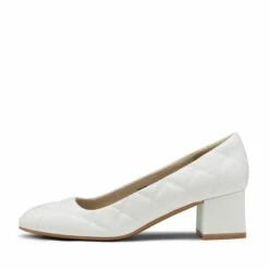 Square Toe Low Heel Pumps WHITE PU 11 Square Toe Low Heel Pumps WHITE PU -DREAM PAIRS Sales 3 215
