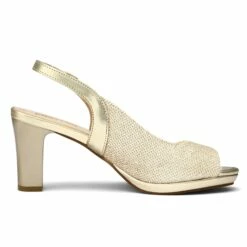 Chunky Heel Peep Toe Slingback Pumps GOLD -DREAM PAIRS Sales 3 227