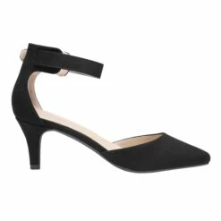 Women's Closed Toe Ankle Strap Heels BLACK SUEDE -DREAM PAIRS Sales 3 228