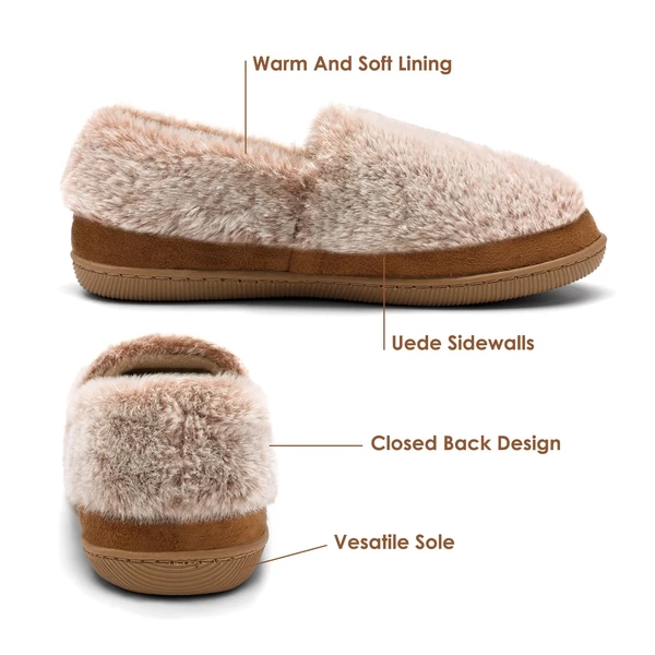 Lightweight Fuzzy Sherpa Slippers BROWN 4 Lightweight Fuzzy Sherpa Slippers BROWN - Image 2